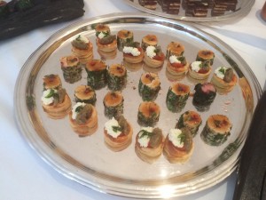 Selection of canapes from Kevin Thornton